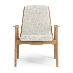 Swedese Armchairs & Footstools*Laminett arm chair oiled oak/sheep skin, Off white (white) Beige