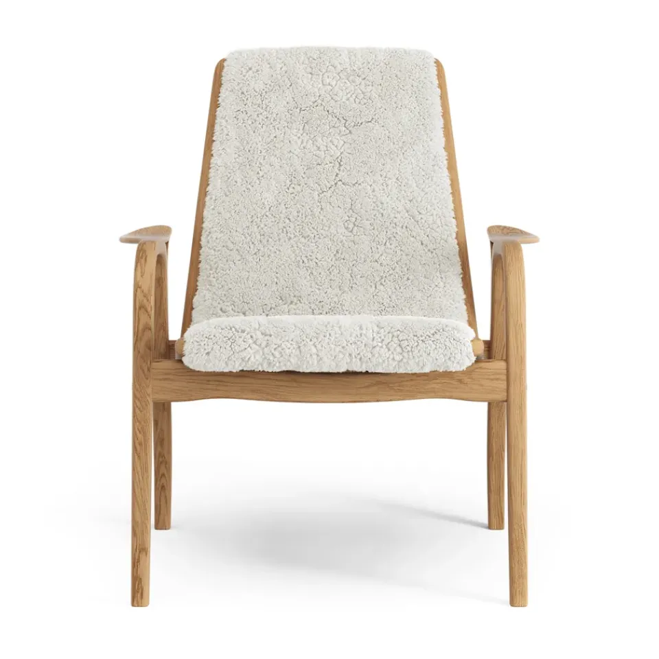 Swedese Armchairs & Footstools*Laminett arm chair oiled oak/sheep skin, Off white (white) Beige