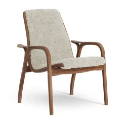 Swedese Armchairs & Footstools*Laminett arm chair oiled walnut/sheep skin, Moonlight (beige) Brown