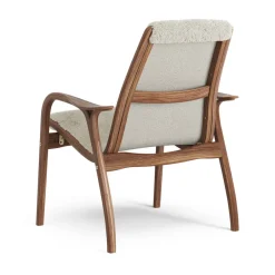Swedese Armchairs & Footstools*Laminett arm chair oiled walnut/sheep skin, Moonlight (beige) Brown