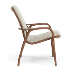 Swedese Armchairs & Footstools*Laminett arm chair oiled walnut/sheep skin, Moonlight (beige) Brown