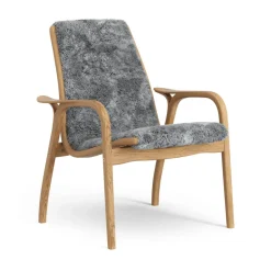 Swedese Armchairs & Footstools*Laminett arm chair oiled oak/sheep skin, Scandinavian Grey