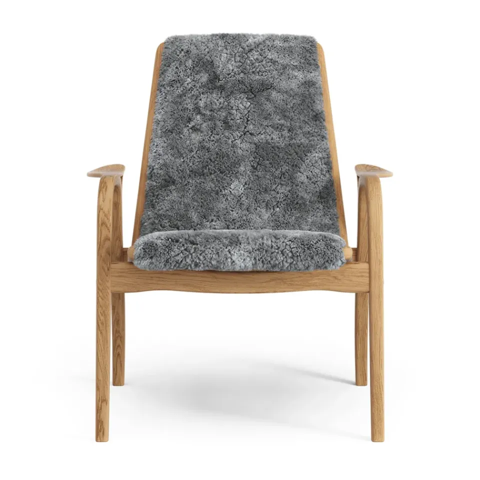 Swedese Armchairs & Footstools*Laminett arm chair oiled oak/sheep skin, Scandinavian Grey
