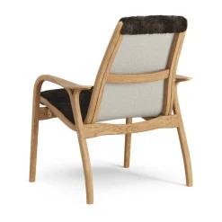 Swedese Armchairs & Footstools*Laminett arm chair oiled oak/sheep skin, Espresso (brown) Beige