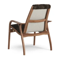 Swedese Armchairs & Footstools*Laminett arm chair oiled walnut/sheep skin, Espresso Brown
