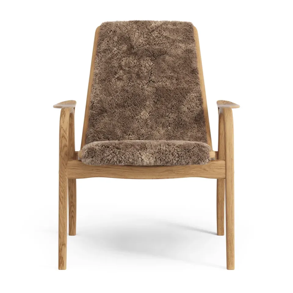 Swedese Armchairs & Footstools*Laminett arm chair oiled oak/sheep skin, Sahara (nougat brown) Beige