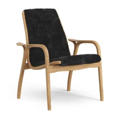 Swedese Armchairs & Footstools*Laminett arm chair oiled oak/sheep skin, Black (black) Beige