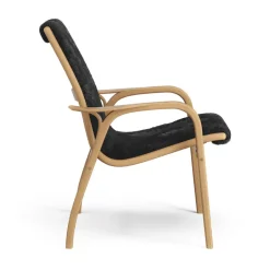 Swedese Armchairs & Footstools*Laminett arm chair oiled oak/sheep skin, Black (black) Beige
