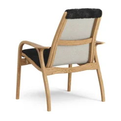 Swedese Armchairs & Footstools*Laminett arm chair oiled oak/sheep skin, Black (black) Beige