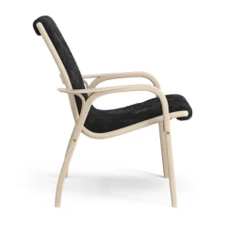 Swedese Armchairs & Footstools*Laminett arm chair white pigmented oak/sheep skin, Black (black) Beige