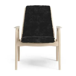 Swedese Armchairs & Footstools*Laminett arm chair white pigmented oak/sheep skin, Black (black) Beige