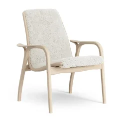 Swedese Armchairs & Footstools*Laminett arm chair white pigmented oak/sheep skin, Off white (white) Beige