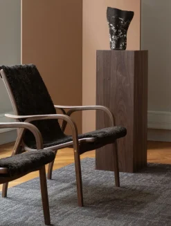 Swedese Armchairs & Footstools*Laminett arm chair white pigmented oak/sheep skin, Scandinavian Grey (grey) Beige