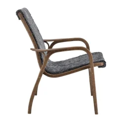 Swedese Armchairs & Footstools*Laminett armchair oak/sheepskin Special Edition, Rubio Monocoat Chocolate-Charcoal Grey