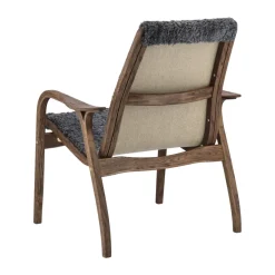Swedese Armchairs & Footstools*Laminett armchair oak/sheepskin Special Edition, Rubio Monocoat Chocolate-Charcoal Grey