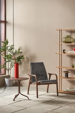 Swedese Armchairs & Footstools*Laminett armchair oak/sheepskin Special Edition, Rubio Monocoat Chocolate-Charcoal Grey