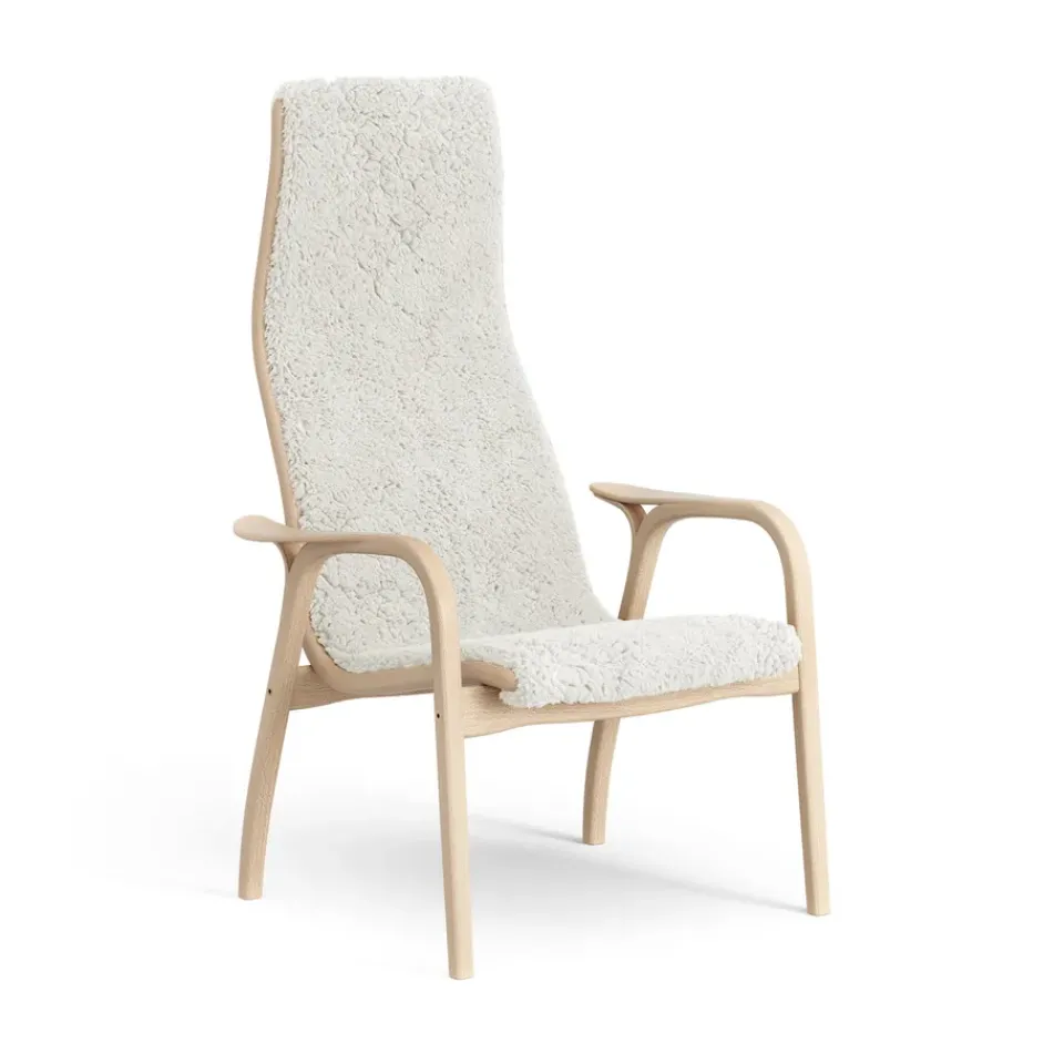 Swedese Children's Armchairs|Armchairs & Footstools*Lamini children's arm chair laquered beech/sheep skin, Off white (white) Beige
