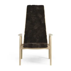 Swedese Armchairs & Footstools|Children's Armchairs*Lamini children's arm chair laquered oak/sheep skin, Espresso (brown) Beige