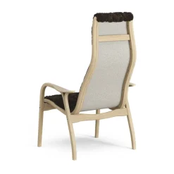 Swedese Armchairs & Footstools|Children's Armchairs*Lamini children's arm chair laquered oak/sheep skin, Espresso (brown) Beige