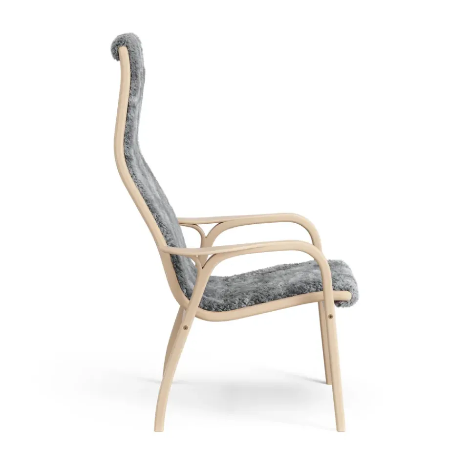 Swedese Armchairs & Footstools|Children's Armchairs*Lamini children's arm chair laquered beech/sheep skin, Scandinavian Grey (grey) Beige