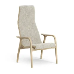 Swedese Armchairs & Footstools|Children's Armchairs*Lamini children's arm chair laquered oak/sheep skin, Moonlight Beige