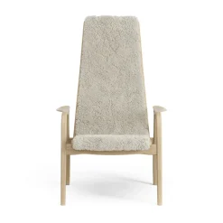 Swedese Armchairs & Footstools|Children's Armchairs*Lamini children's arm chair laquered oak/sheep skin, Moonlight Beige