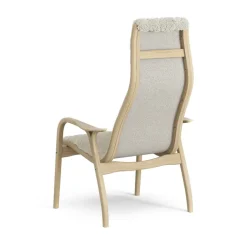 Swedese Armchairs & Footstools|Children's Armchairs*Lamini children's arm chair laquered oak/sheep skin, Moonlight Beige