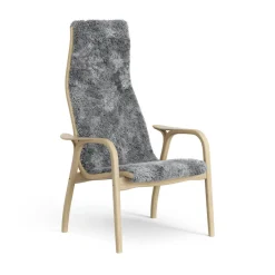 Swedese Armchairs & Footstools|Children's Armchairs*Lamini children's arm chair laquered oak/sheep skin, Scandinavian Grey (grey) Beige