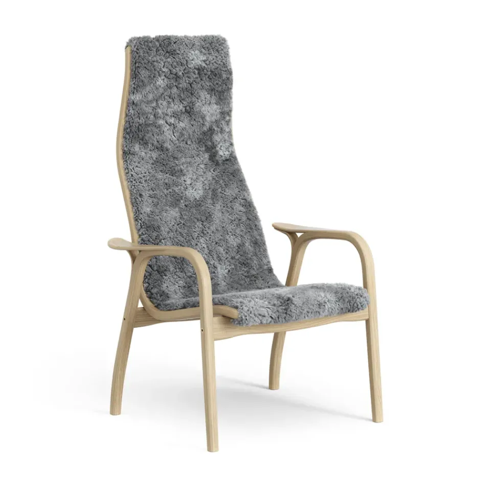 Swedese Armchairs & Footstools|Children's Armchairs*Lamini children's arm chair laquered oak/sheep skin, Scandinavian Grey (grey) Beige