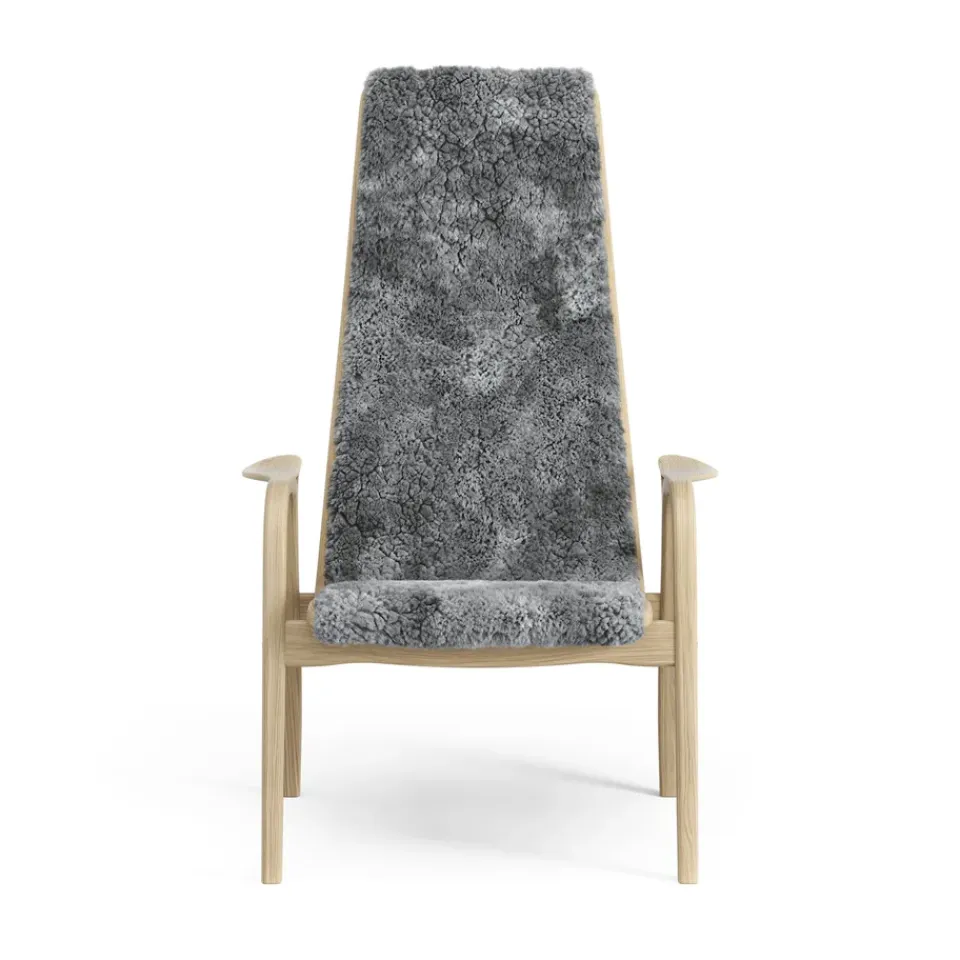 Swedese Armchairs & Footstools|Children's Armchairs*Lamini children's arm chair laquered oak/sheep skin, Scandinavian Grey (grey) Beige