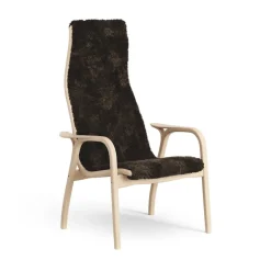 Swedese Armchairs & Footstools|Children's Armchairs*Lamini children's arm chair laquered beech/sheep skin, Espresso (brown) Beige