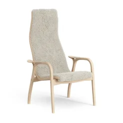 Swedese Children's Armchairs|Armchairs & Footstools*Lamini children's arm chair laquered beech/sheep skin, Moonlight Beige