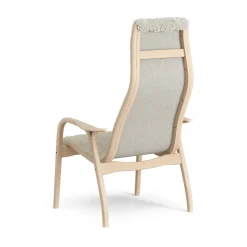 Swedese Children's Armchairs|Armchairs & Footstools*Lamini children's arm chair laquered beech/sheep skin, Moonlight Beige