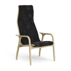 Swedese Children's Armchairs|Armchairs & Footstools*Lamini children's arm chair laquered oak/sheep skin, Black (black) Beige