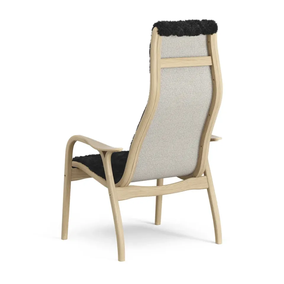 Swedese Children's Armchairs|Armchairs & Footstools*Lamini children's arm chair laquered oak/sheep skin, Black (black) Beige
