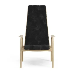 Swedese Children's Armchairs|Armchairs & Footstools*Lamini children's arm chair laquered oak/sheep skin, Black (black) Beige