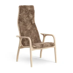 Swedese Armchairs & Footstools|Children's Armchairs*Lamini children's arm chair laquered beech/sheep skin, Sahara (nougat brown) Beige