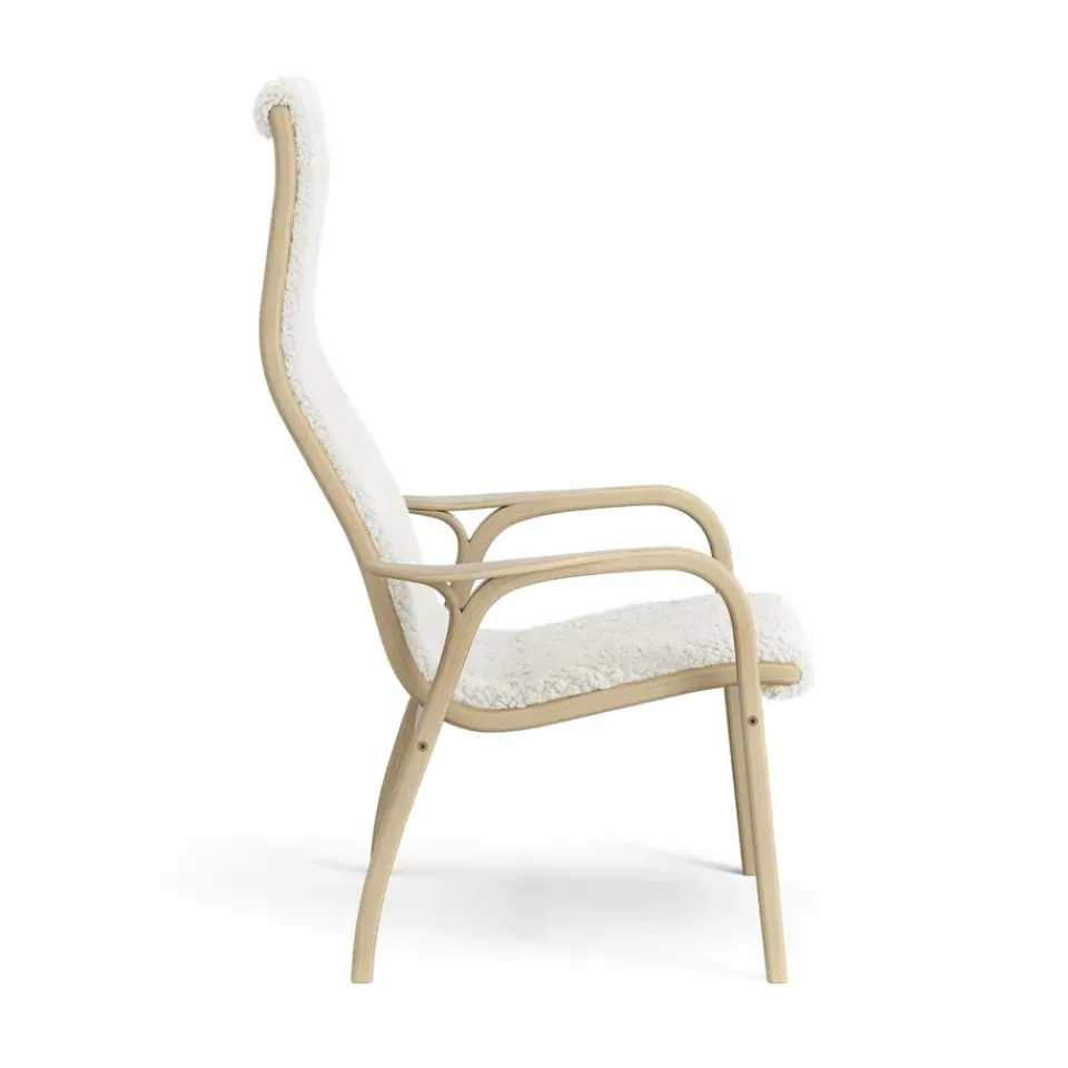 Swedese Children's Armchairs|Armchairs & Footstools*Lamini children's arm chair laquered oak/sheep skin, Off white (white) Beige