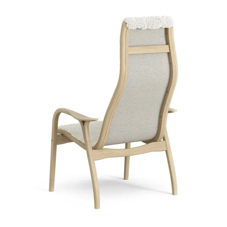 Swedese Children's Armchairs|Armchairs & Footstools*Lamini children's arm chair laquered oak/sheep skin, Off white (white) Beige