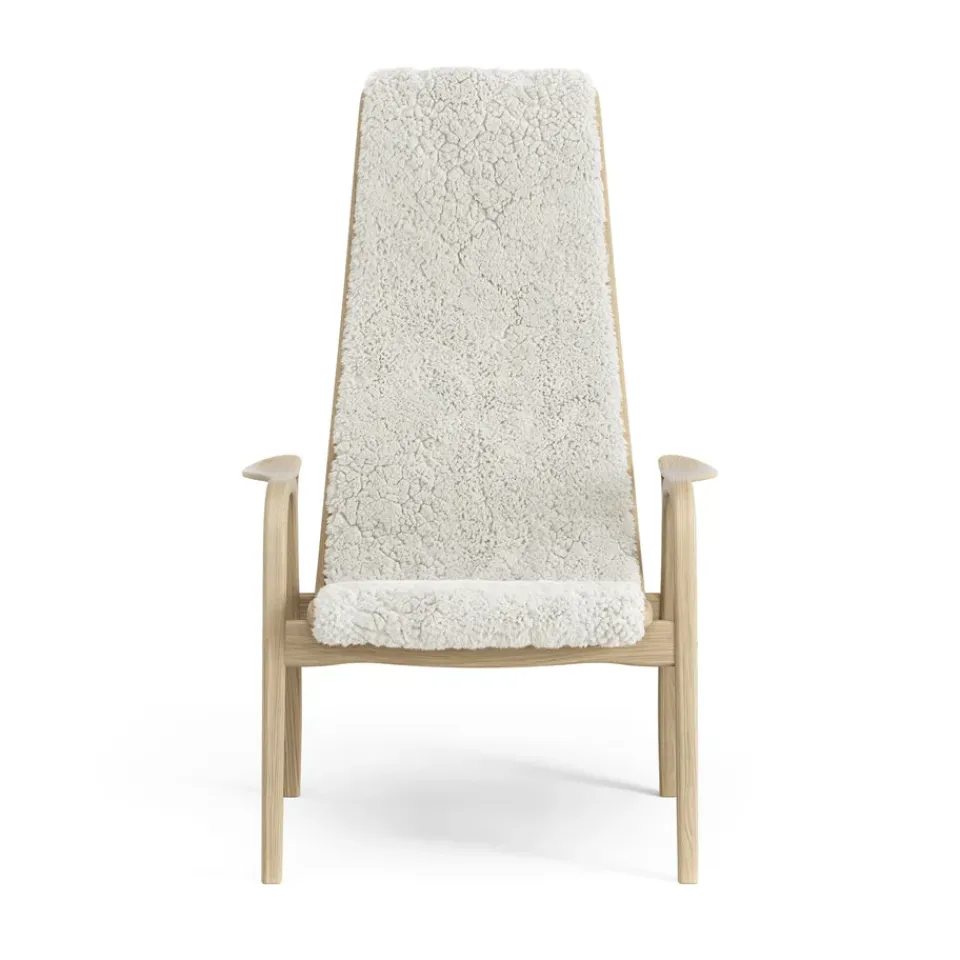 Swedese Children's Armchairs|Armchairs & Footstools*Lamini children's arm chair laquered oak/sheep skin, Off white (white) Beige
