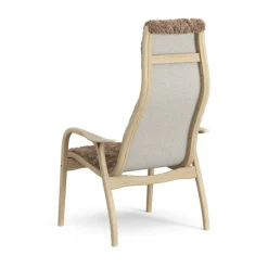 Swedese Armchairs & Footstools|Children's Armchairs*Lamini children's arm chair laquered oak/sheep skin, Sahara (nougat brown) Beige