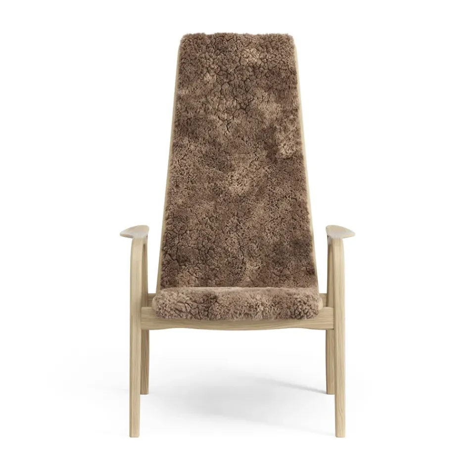 Swedese Armchairs & Footstools|Children's Armchairs*Lamini children's arm chair laquered oak/sheep skin, Sahara (nougat brown) Beige