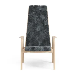 Swedese Armchairs & Footstools|Children's Armchairs*Lamini children's arm chair laquered beech/sheep skin, Charcoal (dark grey) Beige
