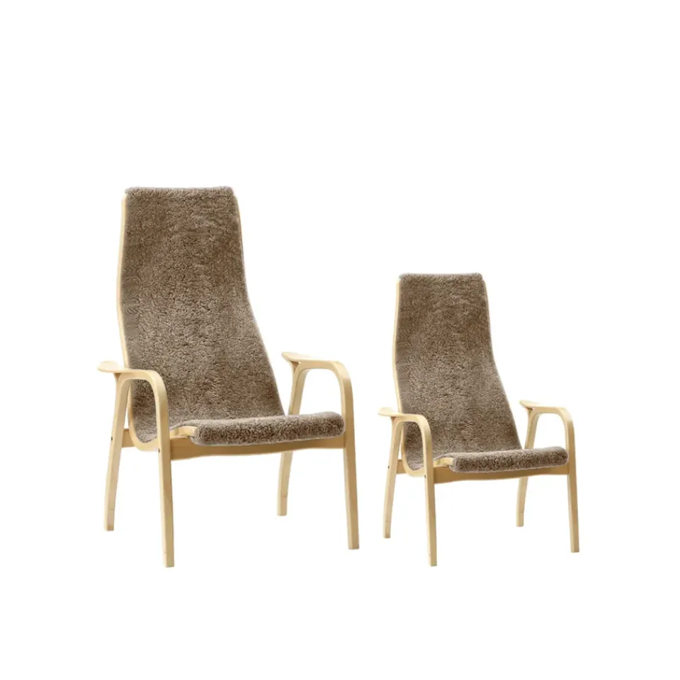 Swedese Children's Armchairs|Armchairs & Footstools*Lamini Children's armchair, Sheepskin espresso, oiled oak Brown