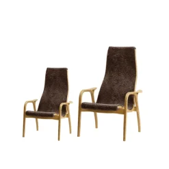 Swedese Children's Armchairs*Lamini Children's armchair, Sheepskin sahara, oiled oak Brown