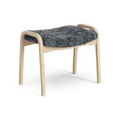 Swedese Armchairs & Footstools|Children's Armchairs*Lamini children's foot stool laquered beech/sheep skin, Charcoal (dark grey) BeigeGrey