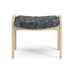 Swedese Armchairs & Footstools|Children's Armchairs*Lamini children's foot stool laquered beech/sheep skin, Charcoal (dark grey) BeigeGrey