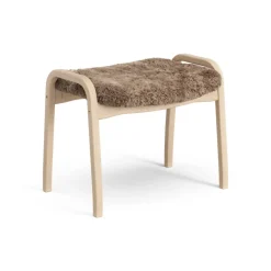 Swedese Armchairs & Footstools|Children's Armchairs*Lamini children's foot stool laquered beech/sheep skin, Sahara (nougat brown) BeigeBrown
