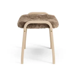 Swedese Armchairs & Footstools|Children's Armchairs*Lamini children's foot stool laquered beech/sheep skin, Sahara (nougat brown) BeigeBrown