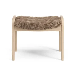 Swedese Armchairs & Footstools|Children's Armchairs*Lamini children's foot stool laquered beech/sheep skin, Sahara (nougat brown) BeigeBrown